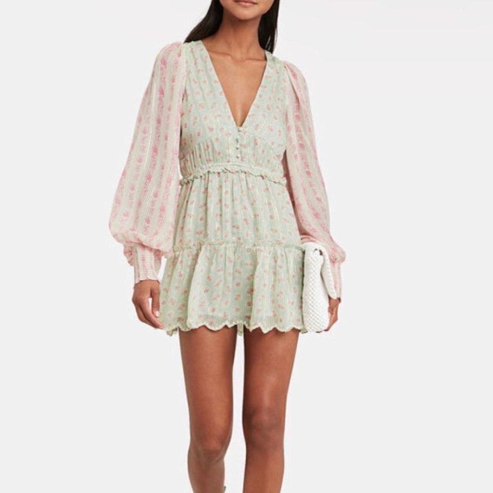 HEMANT AND NANDITA Sana Viscose Mini Dress I Size 8